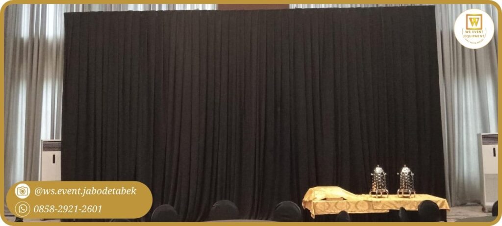 Sewa Black Curtain Dinding Tirai  Jakarta
